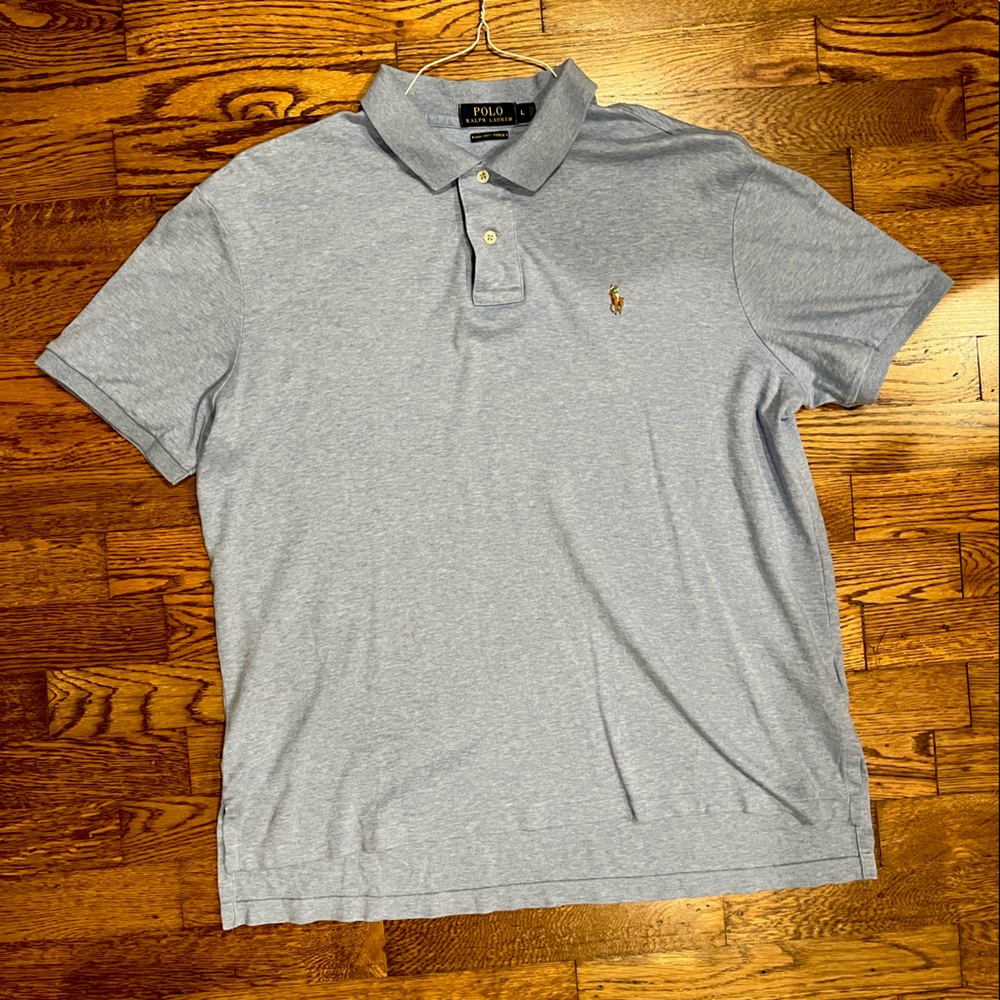Ralph Lauren Polo Short Sleeve Pima Soft Touch Cotton Size: L Two Button